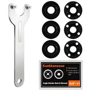 7PCS 앵글 그라인더 너트 렌치 키트 5/8-11 플랜지 금속 잠금 너트 밀워키 듀월트 료비 보쉬 메타보 마키타1 블랙 데커 4.5인치 5인치 부품과 호환 가능