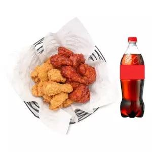 [교촌치킨] 후라이드양념반반한마리+콜라1.25L