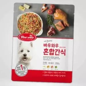 바우와우 혼합간식 350g 강아지양고기 강아지훈련 강아지수제
