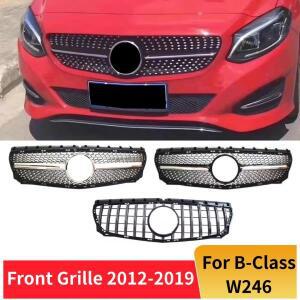 앞범퍼 그릴 마스크 그리드 바디 키트 메르세데스 벤츠 B 클래스 W246 2012-2019 B180 B200 용 튜닝 액세서