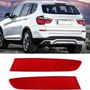 Jaronx는 2015-2016년 X3 F25 LCI용 BMW 리어 범퍼 리플렉터 좌우 레드 마커 라이트 렌즈 트림 X3용 테일