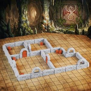 던전 40PCS 테이블 시스템 DND RPG 모듈러 액세서리 28MM 구축 지형 미니어처