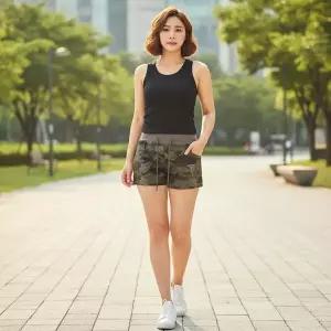 [guide] 여성용 몰테르 카모 쇼츠 반바지 핫팬츠