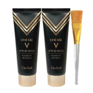 끌레드벨 리프팅팩 블랙에디션 원킬 V 마스크 70ml 2개+브러쉬