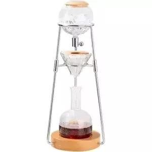 타워 스 커피 메이커 용량 티 콜드 브루 드립 500ml 포트 가정용 머신 32mm 솔리드 우드 베이스 높이