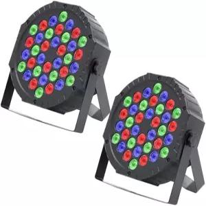 Ouzisg 36W LED 파 라이트 스테이지 코드 RGB 사운드 활성화 컨트롤 DJ 웨딩 파티 2팩