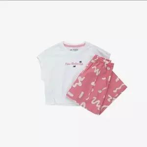 뉴발란스키즈(NB Kids) SUMMER WAVE여아 반팔티 + 패턴 긴바지 셋업 NK9YG3972G(25)Pink