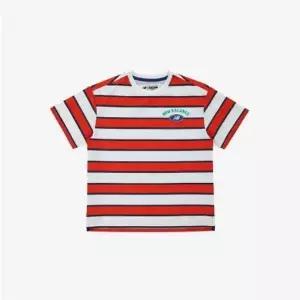 뉴발란스키즈 EXCLUSIVE스트라이프 일러스트 반팔티 NK9EGB221U(80)Orange