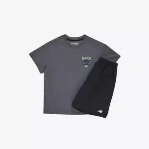 뉴발란스키즈 EXCLUSIVE일러스트 포인트 반팔 세트 NK9YGB210U(60)Charcoal