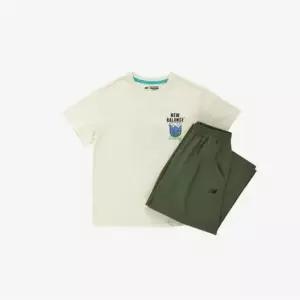 뉴발란스키즈 EXCLUSIVE반팔 우븐 팬츠 세트 NK9YGB216U(36)Light Beige