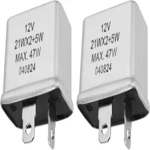 eMagTech 2pcs 2핀 인디케이터 플래셔 릴레이 21WX2+5W 교체 부품 SFB114 GFU2124 클래식 카 미니 호환 MGB