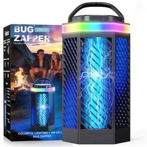 REOGLE 버그 재퍼 야외 실내, 8000mAh 배터리 및 LED 야간 조명이 장착된 충전식 모기 재퍼, USB 충전 전기 플라이 파티오, 뒷마당, 정원용 휴대용 트랩 킬러