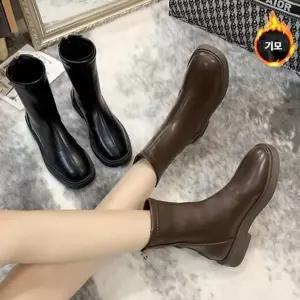 [ME12P5R366]기모 뒷지퍼 워커힐 데일리 여성 부츠