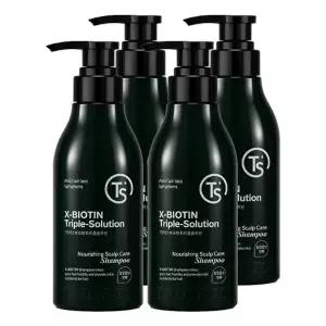 TS 엑스비오틴 샴푸 트리플솔루션 베르가못향 500g 탈모 두피 케어 4개 Ss