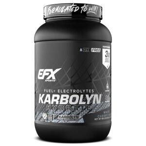 EFX 스포츠 카볼린 하이드레이트 | 탄수화물 분말 + 전해질 무설탕 음료 믹스 연료 및 수분 자극제 없음 66인분 (화이트 체리 프로스트)
