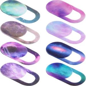 아마브로 8PCS 웹캠 커버 슬라이드 별이 빛나는 스카이 노트북 카메라 휴대폰 초박형 컴퓨터 차단기