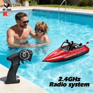 수집품 RC 2.4GHz 고속 전동 레이싱 보트 WLtoys WL917 무선 조종 16km/h 장난감 어린이 및 성인용 선물