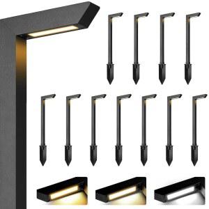 가든코인 3CCT LED 저전압 조경 통로 워크웨이 더 유선, 실외, /4000K 가진 모던 12V /5000K 선택 고층 지분을 큰 가능한 3000K 주택(19.71IN, 12팩) 조명 프리미엄 조명,