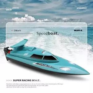 수집품 RC Wltoys Wl911-A 보트 21km/H 고속 2.4ghz 레이싱 선박 충전식 배터리 내장 튼튼한 ABS 선체 야외