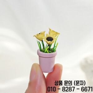 인공 꽃 장식이 있는 인형의 집 액세서리 창의적인 해바라기 작은 화분