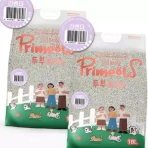 프리미요 고양이 모래 두부모래 18L x x 2개 (라벤더)
