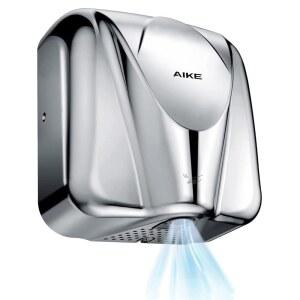 AIKE 엘리펀트 파워 상업용 핸드 드라이어 커버 스테인리스 광택 AK2812 따뜻한 스틸 AC110V-130V 모델 고속 바람, 자동