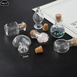 미니 코르크 유리 병 DIY 웨딩 파티 장식 0 개