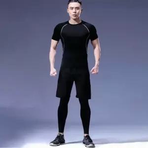 트레이닝 남자 반바지 헬스복 상하의 런닝 반팔 세트