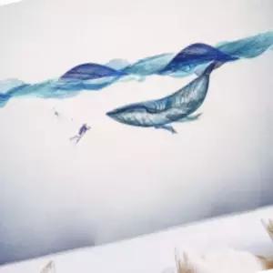 세모소 가정집구미개 아이방현수막 배경현수막 범고래페인터 패브릭액자 1개 150X200CM