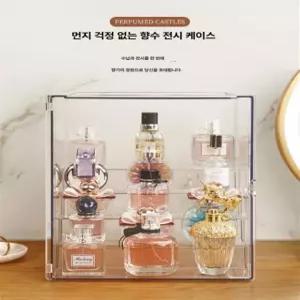 아크릴 향수 5단 디스플레이 미니 선반 소품 화장품 진열장 정리 수납 보관함 2팩