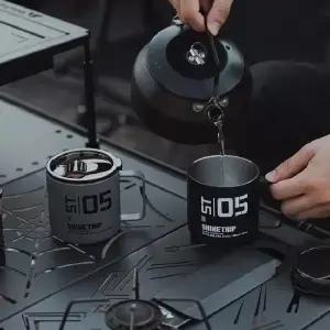 2026 뉴 샤인트립 304 스테인리스 스틸 워터컵 이중벽 내열 캠핑 커피컵