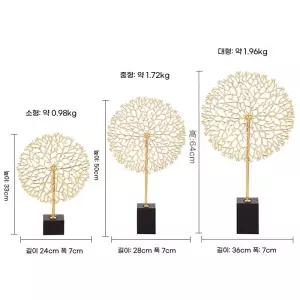 럭셔리 홈 인테리어 민들레 소품 장식 책장 서재 사무실 한쌍(ABS) 골드