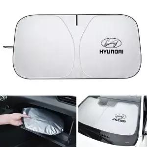 현대 Elra Kona i0 i20 i30 ix25 Tucson N 액세서리 용 자동차 접이식 앞 유리 차양 커버 Sun Window tor