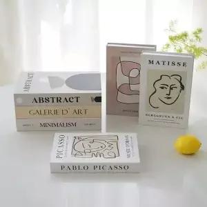 디럭스 모조 책 모양 수납함 세련된 파리 테마 장식 커피 테이블/침실 장