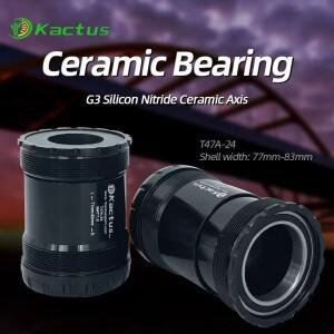 자전거 밑면 브래킷 T47A-24mm 축 세라믹 베어링 77-83mm 쉘 폭 요소/Shimano/SRAM 등 크랭크 중앙 운동에