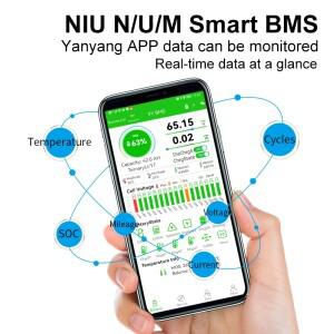 NIU N U M 스마트 BMS 9-25S 50A-200A 삼원 리튬 LiFePo4 블루투스 배터리 보호 보드  전기 자전거 바이크