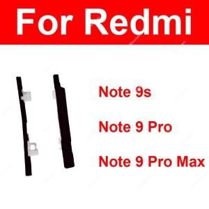 샤오미호환 Redmi Note 9s 9 Pro Max 4G 전원 볼륨 클립 고무 지문 측면 키 브래킷 용 버클 버튼