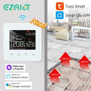 전기 바닥 난방용 스마트 WiFi 온도 조절기 수성 가스 보일러 Tuya 디지털 컨트롤러 Alexa Google Home Yan