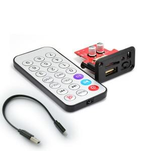 미니 소형 무선 MP3 디코더 보드 오디오 모듈  5V 음악 플레이어  WMA 지원  USB FM 이어폰  IR 자동차 출