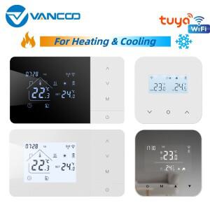 Vancoo 배터리 구동식 실내 난방 온도 조절기 Tuya 가스 보일러용 스마트 WiFi Alexa Google 홈과 연동