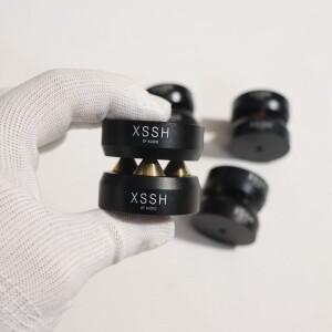 4피스 audi호환ophile 오디오 삼각형 충격 스파이크 패드 황동 HIFI 스피커 CD 앰프 솔리드 알루미늄 합금