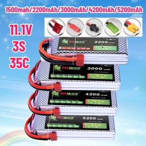 1500mAh/2200mAh/3000mAh/4200mAh/5200mAh 11.1V 3S 35C 배터리 오프로드 레이싱 차량 항공기 쿼드콥터용 S