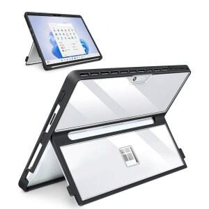 SSS/GRGB 케이스 업데이트 버전 MICROSOFT SURFACE PRO 11/10/9/8 13인치 타입 커버 키보드와 호환되는 올인원 러기드 케이스 반투명