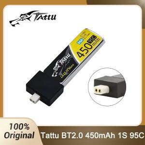 TATTU 95C 450mAh 리포 배터리 3.8V 1S BT2.0 플러그 베타에프비 에어75 메테오75 프로 RC 쿼드콥터 FPV 레