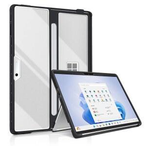 MICROSOFT SURFACE PRO 11 / 10 9 8 13 인치 올인원 러기드 케이스용 케이스 - 타입 커버 키보드와 호환 (투명)