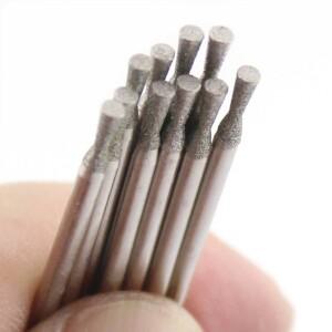 30개 1-8mm 역원뿔형 다이아몬드 연마 비트 보석 유리 돌 조각 디버링용 2.35mm 샹크