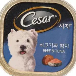 시저캔 (쇠고기와참치) 100g 애견간식