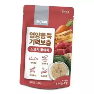 (ABM도매콜) 이스칸 영양듬뿍 기력보충 독 소고기 황태죽 80g