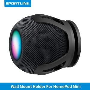 SPORTLINK 자체 접착 드릴링 벽 장착 브래킷 HomePod 미니 소형 홀더(코드 관리 공간 절약형 검정색 흰색