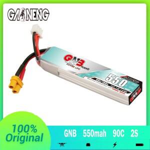 쿼드콥터 헬리콥터 FPV 드론 부품 7.4V 충전식 배터리용 XT30 플러그가 있는 GNB 550mAh 90C 2S Lipo